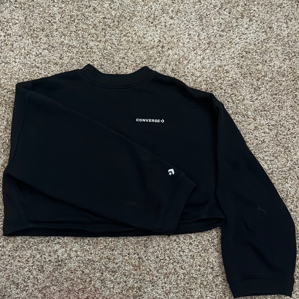Converse black crop sweater